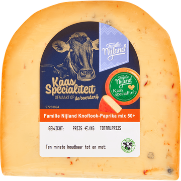 Familie Nijland Kaas Knoflook-Paprika Mix 50+ Stuk ca. 300 g