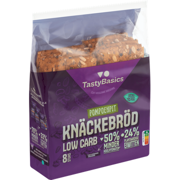 TastyBasics Pompoenpit Knäckebröd 8 Stuks 160 g