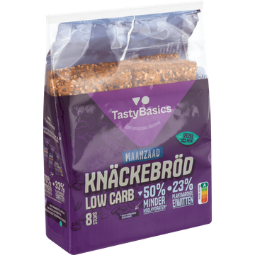 TastyBasics Maanzaad Knäckebröd 8 Stuks 150 g