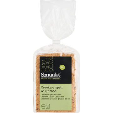 Smaakt Cracker Spelt & Lijnzaad 200g Zak
