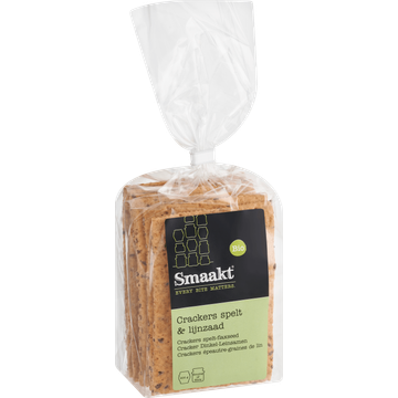 Smaakt Cracker Spelt & Lijnzaad 200g Zak
