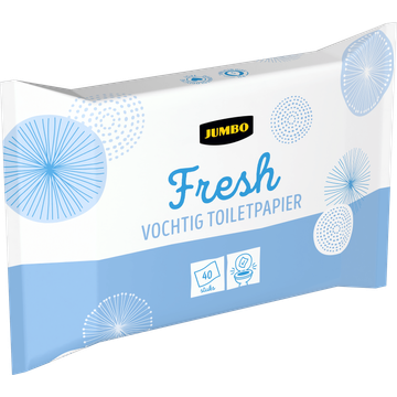 Jumbo Vochtig Toiletpapier Fresh 40 Stuks