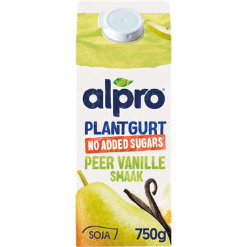 Alpro Plantgurt No Added Sugars Peer-Vanille 750g