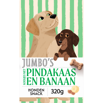 Jumbo's Hondenkoekjes met Pindakaas en Banaan 320 g