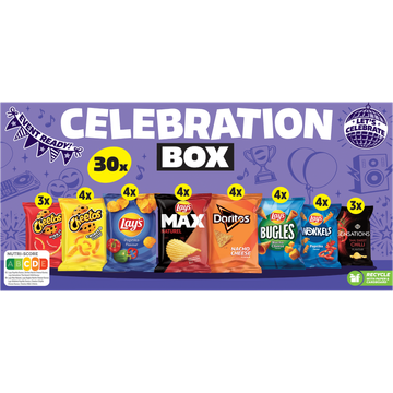 Lay's Cheetos Doritos Celebration Box Multipack Chips 30 pack