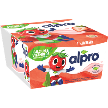Alpro Kids Dessert Aardbei  4x115 g