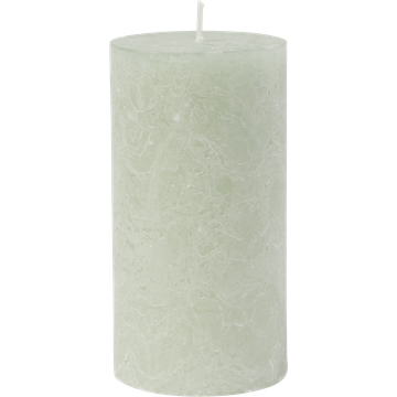 HEMA Rustieke Kaars Lichtgroen - 13 x 8 cm