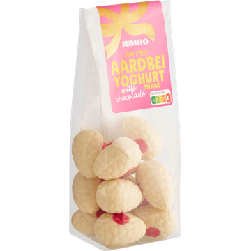 Jumbo Luxe Paaseitjes Aardbei Yoghurtsmaak Witte Chocolade 150 g