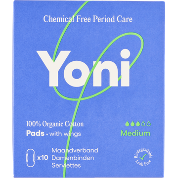 Yoni Maandverband with Wings Medium 10 Stuks