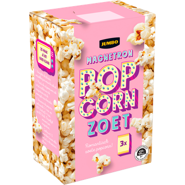 Jumbo Magnetron Popcorn Zoet 3 x 90 g