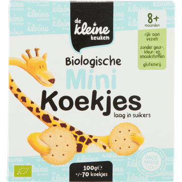 De Kleine Keuken Biologische Mini Koekjes 8+ Maanden 100 g