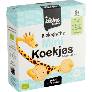 De Kleine Keuken Biologische Mini Koekjes 8+ Maanden 100 g
