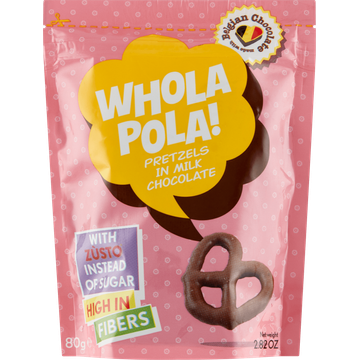 Whola Pola! Pretzels in Milk Chocolate 80 g bestellen? | Jumbo