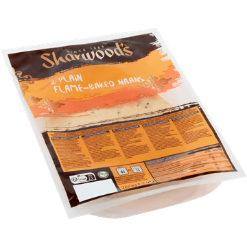 Sharwood's Plain Flame-Baked Naans 2 Stuks 260 g