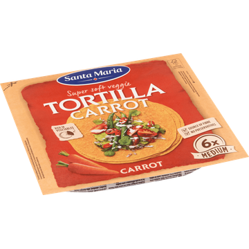 Santa Maria Super Soft Veggie Tortilla Carrot 6 Stuks 240 g