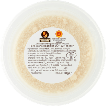 Parmigiano Reggiano DOP 32+ Kaas Poeder 90 g