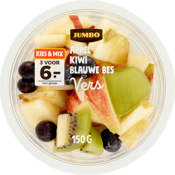 Jumbo Fruitstukjes Appel, Kiwi & Blauwe Bessen 150 g