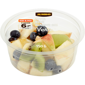 Jumbo Fruitstukjes Appel, Kiwi & Blauwe Bessen 150 g