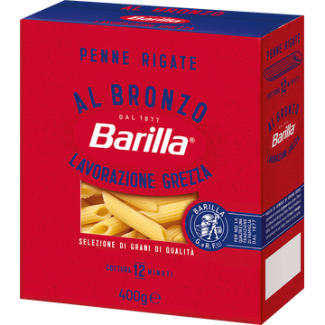 Barilla Penne Rigate al Bronzo Lavorazione Grezza 400 g