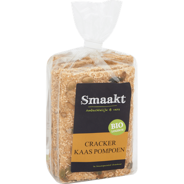 Smaakt Biologisch Cracker Kaas Pompoen 200 g