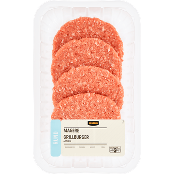 Jumbo Magere Grillburger Rund 4 Stuks