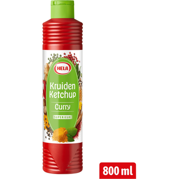 Hela Kruiden Ketchup Curry Superieur 800 ml