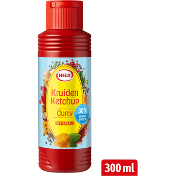 Hela Kruiden Ketchup Curry 30% minder suiker