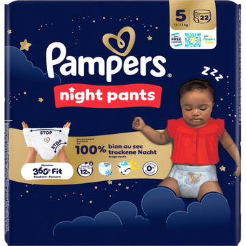 Pampers Night Pants Maat 5, 22 Luierbroekjes