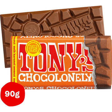Tony's Chocolonely Melk Karamel Zeezout 90 g