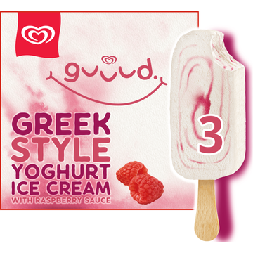 Ola Guuud IJs Greek Style Yoghurt Raspberry 3 x 70 ml