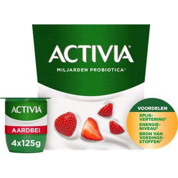 Activia Yoghurt Aardbei 4 x 125 g
