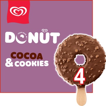 Ola Donut IJs Cocoa & Cookies 4 x 62 ml