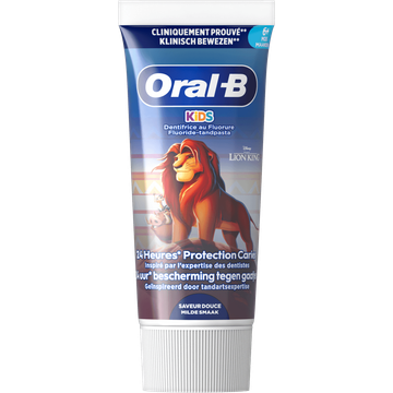 Oral-B Kids 6 maanden – 6 jaar Lion King tandpasta, Fruitige smaak, met fluoride, 60 ml