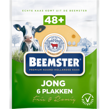 Beemster Jong Kaas 6 Plakken 0,150 kg