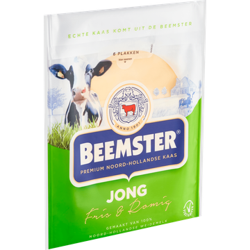 Beemster Jong Kaas 6 Plakken 0,150 kg