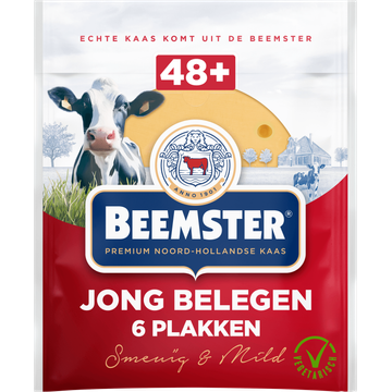 Beemster Jong Belegen Kaas 6 Plakken 0,150 kg