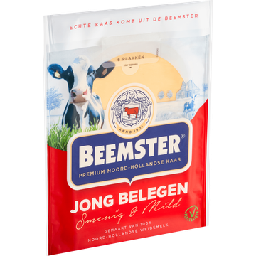 Beemster Jong Belegen Kaas 6 Plakken 0,150 kg