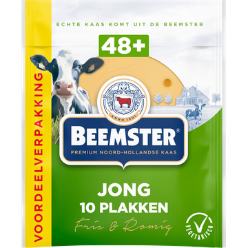 Beemster Jong Kaas Voordeelverpakking 10 Plakken 0,250 kg