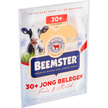 Beemster 30+ Jong Belegen Kaas 6 Plakken 0,150 kg