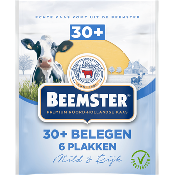 Beemster 30+ Belegen Kaas 6 Plakken 0,150 kg