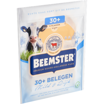 Beemster 30+ Belegen Kaas 6 Plakken 0,150 kg