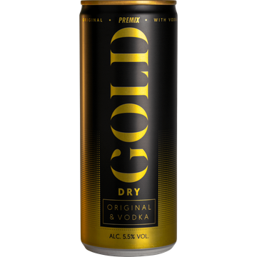 Gold Dry Original & Vodka Premix Alcoholic Beverage 250 ml