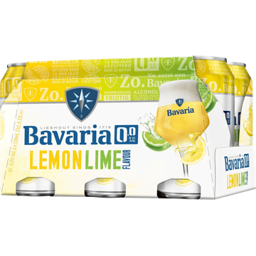 Bavaria 0.0% Alc. Vol. Lemon Lime Flavour Bier Blikken 6 x 330 ml
