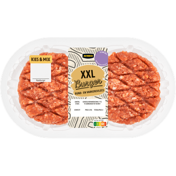 Jumbo XXL Burger Rund- en Varkensvlees 2 Stuks