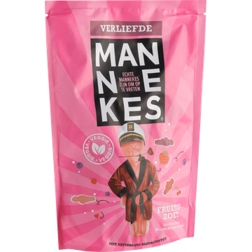 Mannekes Verliefde Fruitig Zoet Aardbei Kers Blauwe Bessen Smaak 225 g