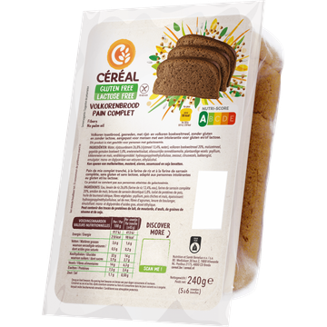 Céréal Gluten Free Lactose Free Volkorenbrood 240 g