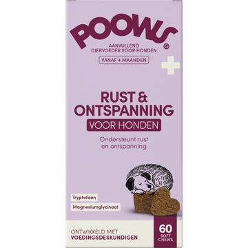 Poows Rust & Ontspanning voor Honden 60 Soft Chews
