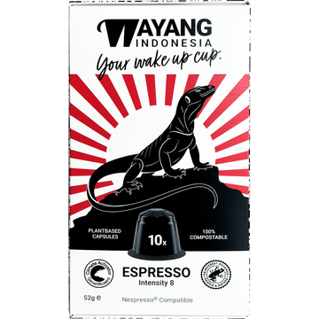 Wayang Koffiecups Espresso 10 stuks