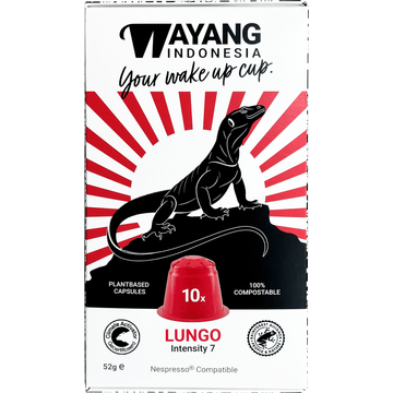 Wayang Koffiecups Lungo 10 stuks