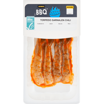 Jumbo BBQ Torpedo Garnalen Chili 100 g